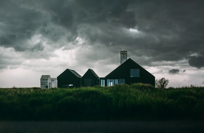 Cumulus clouds under the house
